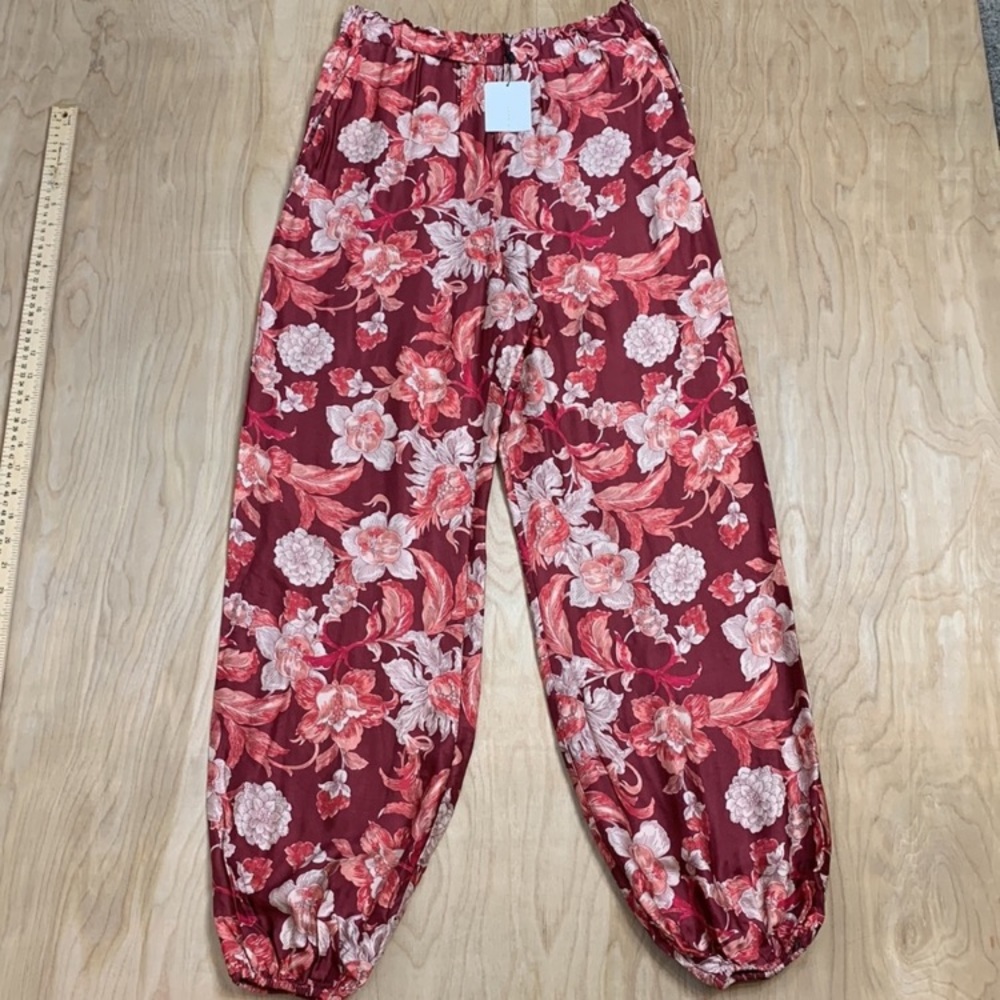 ZARA silky print pants